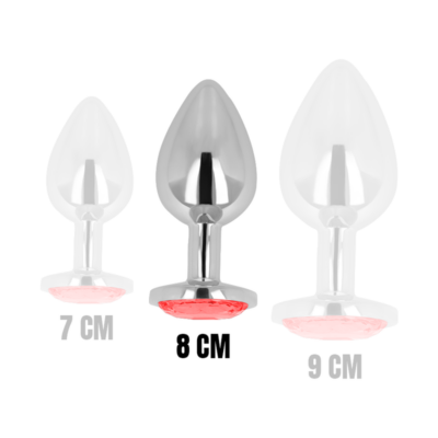Ohmama - plug anal com cristal vermelho 8 cm ohmama anal caliente. Pt