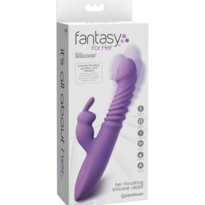 Fantasy for her - estimulador de clitóris de coelho com oscilação de calor e função de vibração violeta fantasy for her caliente. Pt