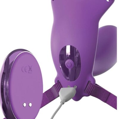 Fantasy for her - arnês de borboleta g-spot com vibrador, recarregável e controle remoto violeta fantasy for her caliente. Pt