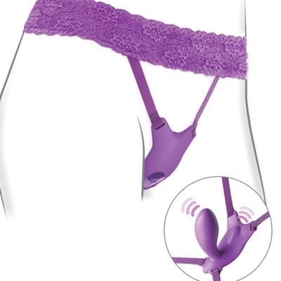 Fantasy for her - arnês de borboleta g-spot com vibrador, recarregável e controle remoto violeta fantasy for her caliente. Pt