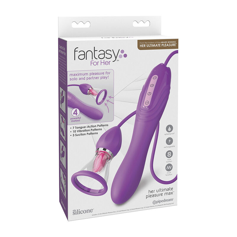 FANTASY FOR HER - MANGUEIRA DE SUCÇÃO MAX PLEASURE COM LÍNGUA ESTIMULANTE ROXA 5 Fantasy for her - mangueira de sucção max pleasure com língua estimulante roxa - image 5