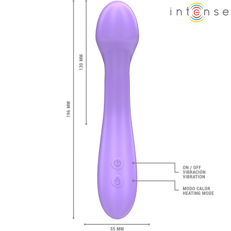 INTENSE - VIBRADOR BECKY 19 CM AQUECÍVEL 7 VIBRAÇÕES ROXO 5 Intense - vibrador becky 19 cm aquecível 7 vibrações roxo - image 5