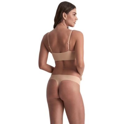 Bye-bra - invisible thong 2 pack beige & black size xl bye bra - underwear caliente. Pt