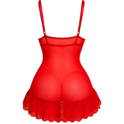 Livco corsetti fashion - conjunto nuit camiseta + calcinha vermelha 2028 p/m livco corsetti sets caliente. Pt