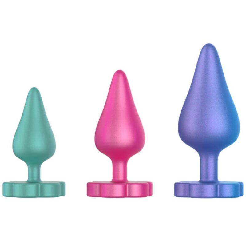 ROMP - KIT DE TREINAMENTO ANAL LUSTER P/M/G COM BASE EM FORMATO DE FLOR 4 Romp - kit de treinamento anal luster p/m/g com base em formato de flor - image 4