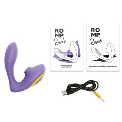 Romp - reverb estimulador de ponto g e dispositivo de sucção clitorial reverb roxo romp caliente. Pt