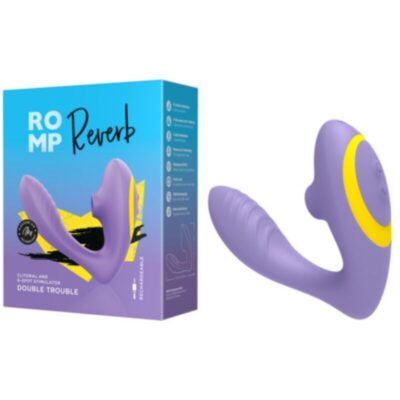 Romp - reverb estimulador de ponto g e dispositivo de sucção clitorial reverb roxo romp caliente. Pt