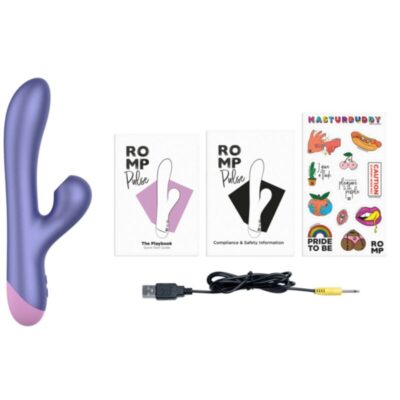 ROMP - PULSE RABBIT VIBRADOR DUPLO PARA PONTO G AZUL ELÉTRICO 14 Romp - pulse rabbit vibrador duplo para ponto g azul elétrico romp caliente. Pt