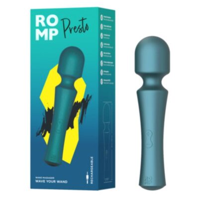 ROMP - PRESTO MINI WAND VIBRATOR COM CABEÇA FLEXÍVEL VERDE 16 Romp - presto mini wand vibrator com cabeça flexível verde romp caliente. Pt