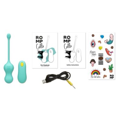 Romp - cello ovo vibratório multifuncional turquesa com controle remoto romp caliente. Pt