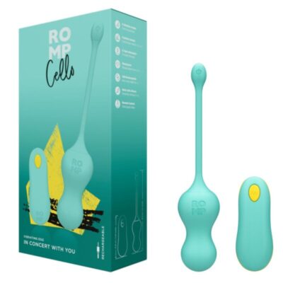 Romp - cello ovo vibratório multifuncional turquesa com controle remoto romp caliente. Pt