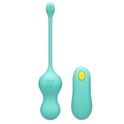 Alternative view of ROMP - CELLO OVO VIBRATÓRIO MULTIFUNCIONAL TURQUESA COM CONTROLE REMOTO