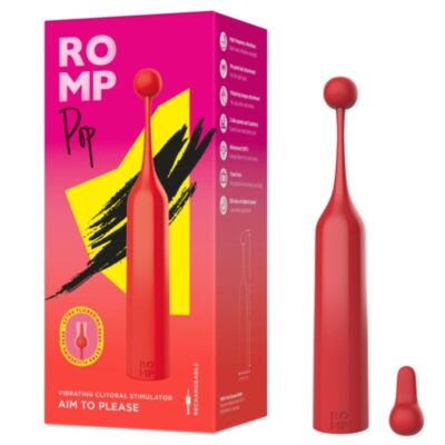 Romp - pop estimulador clitorial de alta frequência vermelho romp caliente. Pt