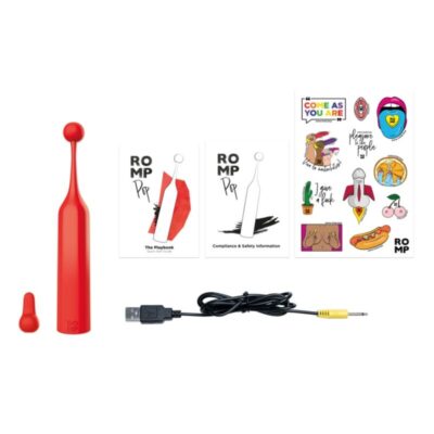 Romp - pop estimulador clitorial de alta frequência vermelho romp caliente. Pt