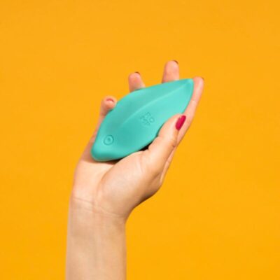 Alternative view of ROMP - VIBRADOR DE ONDAS, ESTIMULADOR CLITORIANO, FORMATO ERGONÔMICO, VERDE-ÁGUA