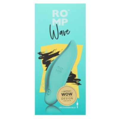 Romp - vibrador de ondas, estimulador clitoriano, formato ergonômico, verde-água romp caliente. Pt