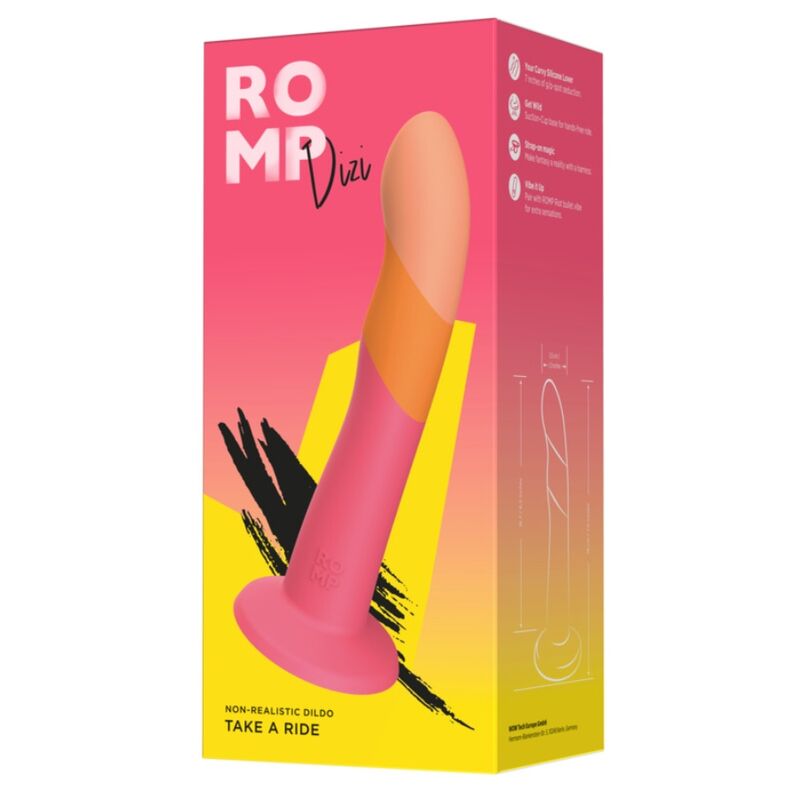 ROMP - DIZI DILDO DE SILICONE COM VENTOSA TRICOLOR 18 CM 5 Romp - dizi dildo de silicone com ventosa tricolor 18 cm - image 5