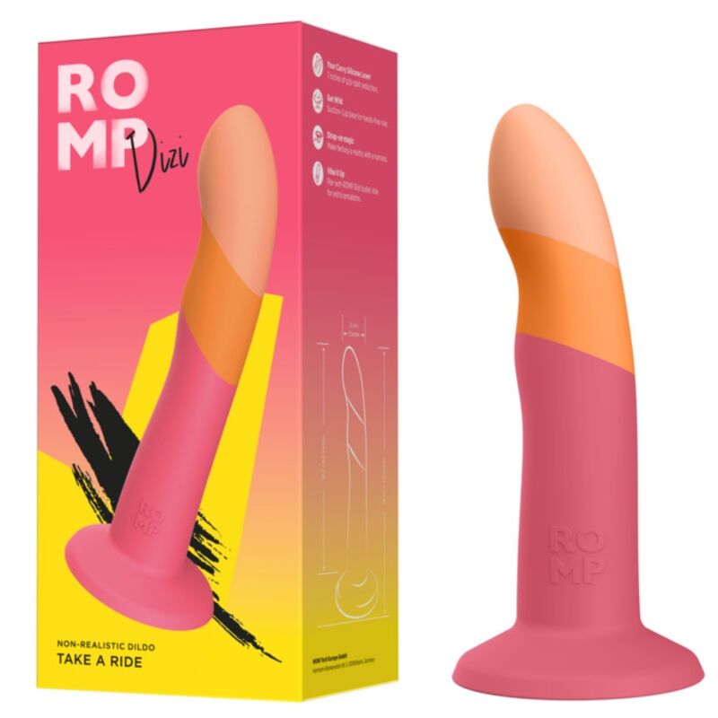 ROMP - DIZI DILDO DE SILICONE COM VENTOSA TRICOLOR 18 CM 4 Romp - dizi dildo de silicone com ventosa tricolor 18 cm - image 4