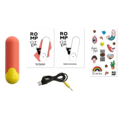 Romp - riot multifuncional vibratório bullet laranja + amarelo romp caliente. Pt