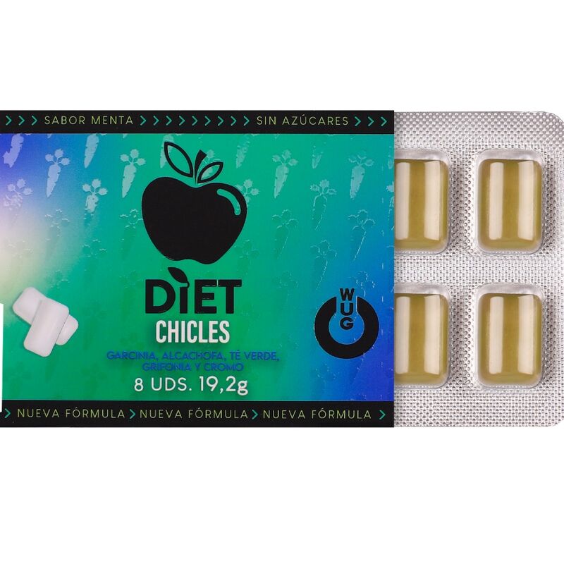 WUG DIET - GOMA DE HORTELÃ FUNCIONAL SEM AÇÚCAR, EM CARTELA COM 8 UNIDADES 2 Wug diet - goma de hortelã funcional sem açúcar, em cartela com 8 unidades - image 2