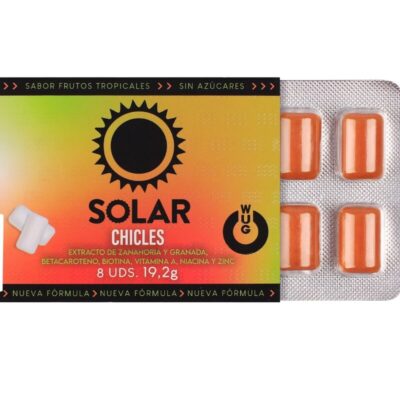 Alternative view of WUG SOLAR - GOMA DE MASCAR FUNCIONAL COM VITAMINAS E ZINCO, SABOR FRUTAS TROPICAIS, EM CARTELA COM 8 UNIDADES