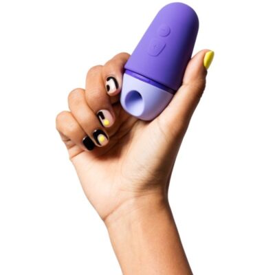Romp - free x estimulador clitoriano com tampa, 10 níveis, recarregável, roxo romp caliente. Pt
