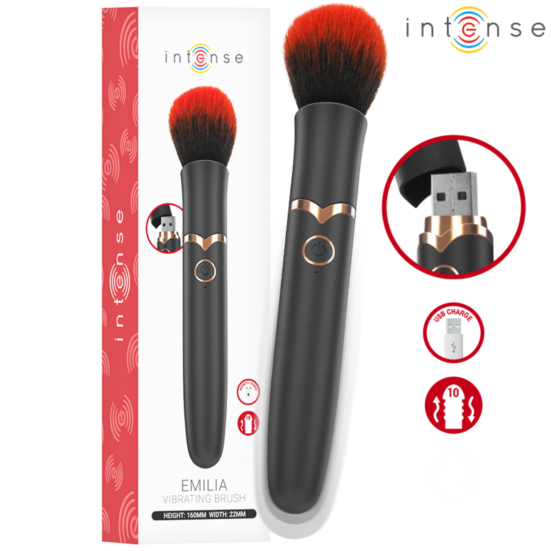 INTENSE - EMILIA ESCOVA VIBRATÓRIA 10 VIBRAÇÕES 16 CM 1 Intense - emilia escova vibratória 10 vibrações 16 cm