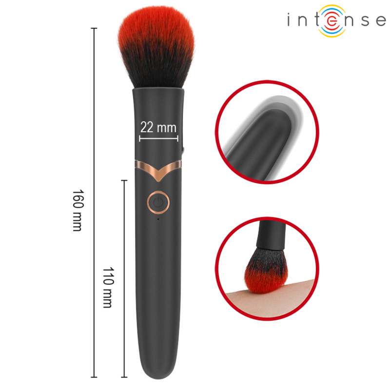 INTENSE - EMILIA ESCOVA VIBRATÓRIA 10 VIBRAÇÕES 16 CM 4 Intense - emilia escova vibratória 10 vibrações 16 cm - image 4