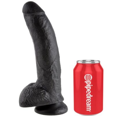 KING COCK - 9 DILDO PRETO COM BOLAS 22.9 CM 7 King cock - 9 dildo preto com bolas 22. 9 cm king cock caliente. Pt