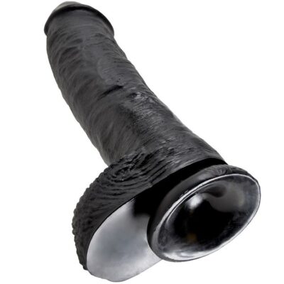 King cock - 10 dildo preto com bolas 25. 4 cm king cock caliente. Pt