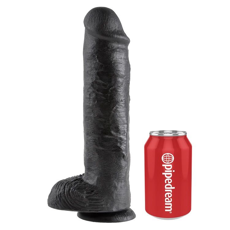 KING COCK - 11 DILDO PRETO COM BOLAS 28 CM 4 King cock - 11 dildo preto com bolas 28 cm - image 4
