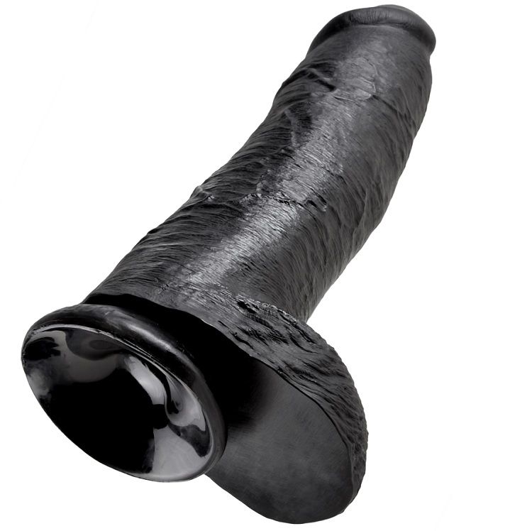 KING COCK - 12 DILDO PRETO COM BOLAS 30.48 CM 4 King cock - 12 dildo preto com bolas 30. 48 cm - image 4