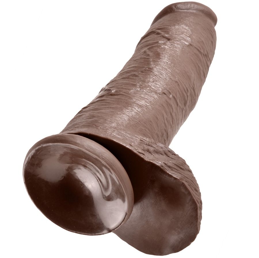 KING COCK - 12 DILDO CASTANHO COM BOLAS 30.48 CM 2 King cock - 12 dildo castanho com bolas 30. 48 cm - image 2