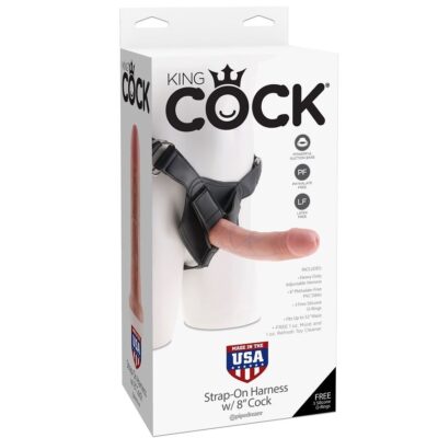 King cock - harness com pênis natural realista 20,3 cm king cock caliente. Pt