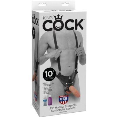 Alternative view of KING COCK - 25,5 CM HOLLOW STRAP-ON SUSPENDER SYSTEM CARNE