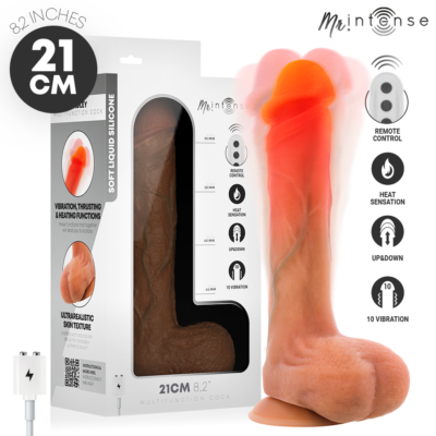 MR INTENSE - BRADLEY VIBRADOR DE SILICONE COM EFEITO DE AQUECIMENTO E CONTROLE REMOTO 21 CM - Ø - 4,2 CM