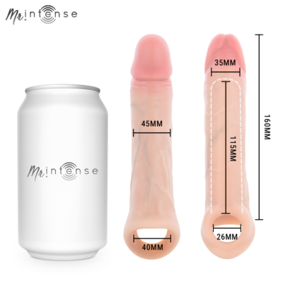 Mr intense - capa de silicone para pênis vibrador arnold l com controle remoto 16 cm -ø- 4,5 cm mr. Intense penis accessories caliente. Pt