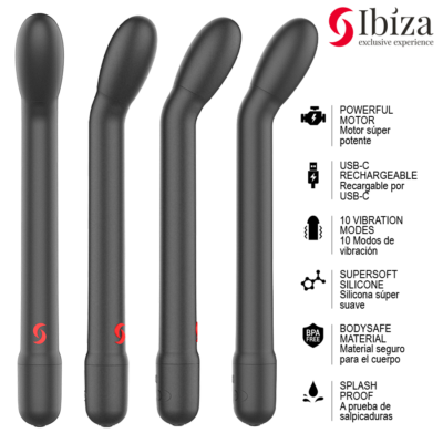 Ibiza - vibrador de ponto g preto com vibração ibiza technology caliente. Pt
