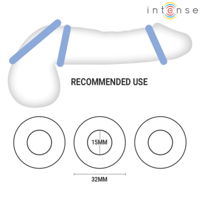 Intense - conjunto de 3 anéis penianos em cores variadas intense for him caliente. Pt