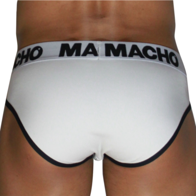 Macho - mch006 slip clássico branco + preto s - image 3