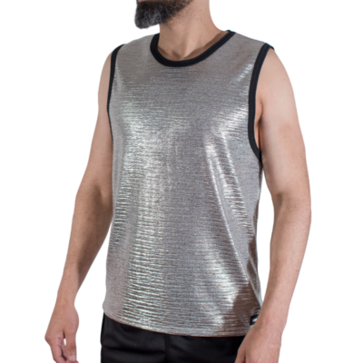 MACHO - CAMISETA COM GLITTER FINO TAMANHO L/XL