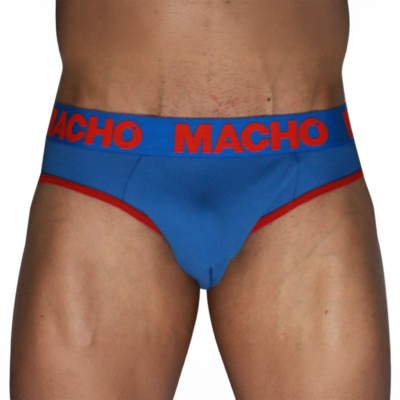 Alternative view of MACHO - MCH005 SLIP CLÁSSICO AZUL + VERMELHO L