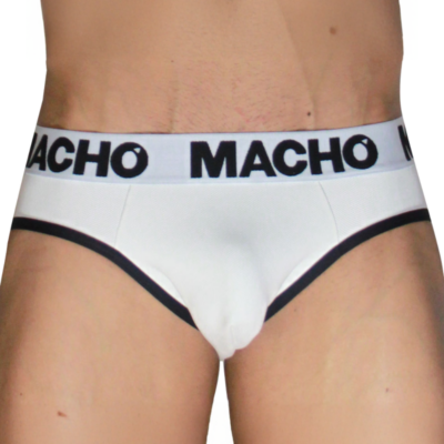 Alternative view of MACHO - MCH006 SLIP CLÁSSICO BRANCO + PRETO L