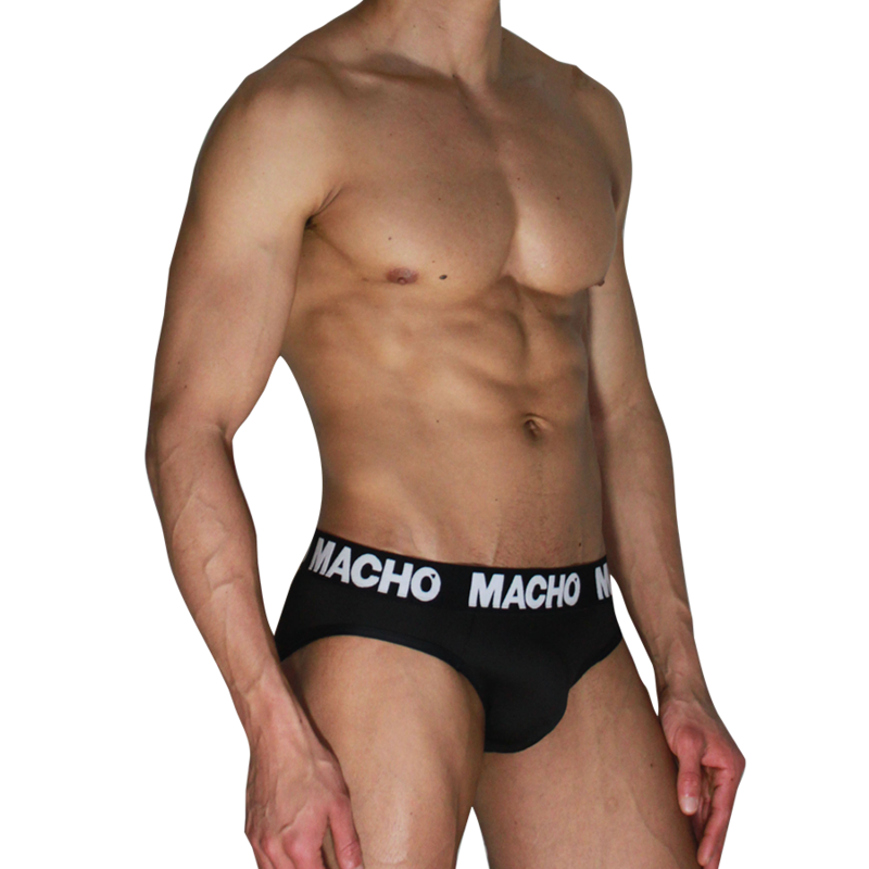 MACHO - MCH007 SLIP CLÁSSICO PRETO + PRETO XL 1 Macho - mch007 slip clássico preto + preto xl