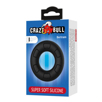 Crazy bull - anel peniano de silicone super macio bertram preto crazy bull caliente. Pt
