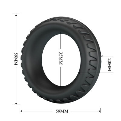Crazy bull - anel peniano de silicone texturizado merritt preto crazy bull caliente. Pt