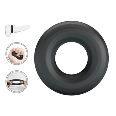Crazy bull - anel peniano de silicone super macio urbano preto crazy bull caliente. Pt