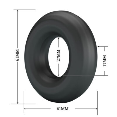 Crazy bull - anel peniano de silicone super macio urbano preto crazy bull caliente. Pt