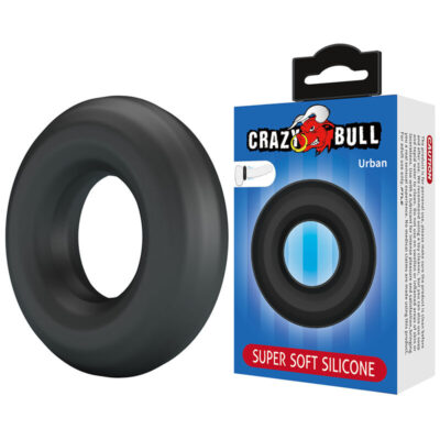 Alternative view of CRAZY BULL - ANEL PENIANO DE SILICONE SUPER MACIO URBANO PRETO