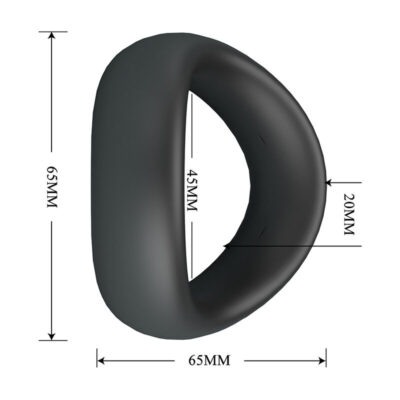Crazy bull - anel peniano ergonômico de silicone valen preto crazy bull caliente. Pt